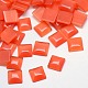 キャッツアイカボション  正方形  サンゴ  10x10x2.5mm&nbsp;CE-J006-10x10mm-01-1