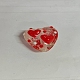 ガラスビーズ  ハート  レッド  20x20x13mm&nbsp;FIND-CJC0010-81-2