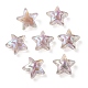 UV Plating Rainbow Iridescent Transparent Acrylic Beads&nbsp;OACR-C007-06F-1