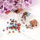 カット加工ロンデル透明ガラスビーズ  ミックスカラー  4x3mm  穴：1mm&nbsp;GLAA-R152-4mm-M1-2