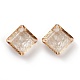 Embossed Glass Rhinestone Pendants&nbsp;GLAA-J101-03A-001GS-2