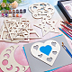 12Pcs MDF Geometric Shape Template&nbsp;DIY-UN0007-96A-4
