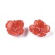 プラスチックビーズ  花  トマト  14x14x7mm  穴：0.7mm&nbsp;KY-N015-026-2