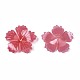 プラスチックビーズ  花  サクランボ色  23x23.5x4mm  穴：1.2mm&nbsp;KY-N015-66-3