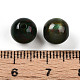 樹脂ビーズ  ラウンド  ツートン  グリーン  8mm  穴：2mm&nbsp;RESI-YW0004-28A-08-3