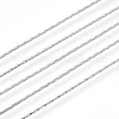 Tarnish Resistant 304 Stainless Steel Boston Link Chains, Soldered, Stainless Steel Color, 0.8mm