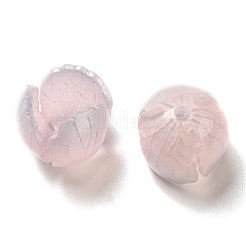 フラワービーズキャップ  DIYのジュエリーには  ピンク  13~15x11~13mm  穴：1~1.4mm&nbsp;X-SACR-C002-03A