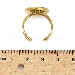 304ステンレス鋼リング部品  パッドリングのセッティング  オーバル  イオンプレーティング（ip）  18KGP本金メッキ  トレイ：25x18mm  オーバル：28x21mm  内径：18mm&nbsp;STAS-U059-01G-A