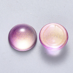 Transparent Spray Painted Glass Cabochons&nbsp;GLAA-S190-013C-D05