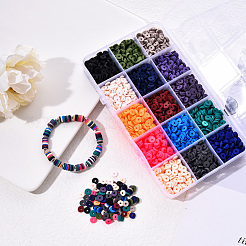2250Pcs 15 Colors Handmade Polymer Clay Beads&nbsp;CLAY-YW0001-26B