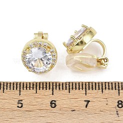 Brass Micro Pave Clear Cubic Zirconia Cuff Earrings&nbsp;EJEW-Z148-01G