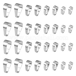 120個、4種類のスタイルの真鍮製スナップオンベイル  銀  7~13x4~8x2~5mm  穴：6~12x4~7mm  30個/スタイル&nbsp;KK-TA0009-24S