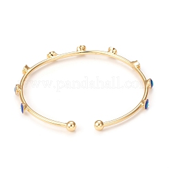 Rack Plating Brass Cuff Bangles&nbsp;BJEW-E071-01G