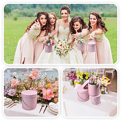 3Pcs 3 Sizes Column Cardboard Paper Bouquet Packing Boxes&nbsp;CON-BC0007-77A