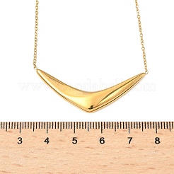 304 Stainless Steel V Shaped Pendant Necklaces for Women&nbsp;LS-NJEW-Z086-01G