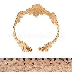 オーシャン304ステンレススチールカフバングル  シェル形状  ゴールドカラー  内径：1.97インチ（5cm）&nbsp;SA-CBA46AF-32G