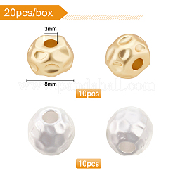 20Pcs 2 Colors Brass Beads&nbsp;KK-BC0007-16