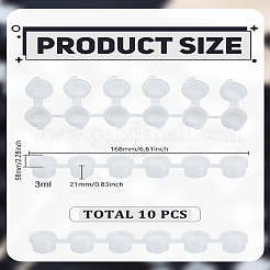10Pcs 3ml 6 box Plastic Empty Paint Palette&nbsp;TOOL-LP0001-14