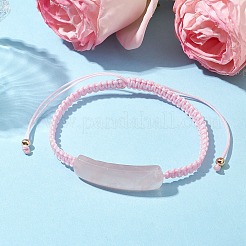 Adjustable Tube Natural Gemstone Braided Bracelets for Women&nbsp;BJEW-JB11006-05