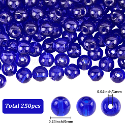 250Pcs Glass Round Beads&nbsp;GLAA-SP0001-49B