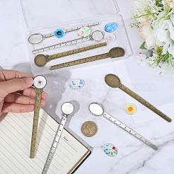 DIY Oval & Flat Round with Flower Bookmark Making Kits&nbsp;DIY-SC0032-08
