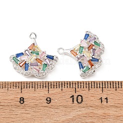 Brass Micro Pave Cubic Zirconia Pendants&nbsp;KK-T082-03P