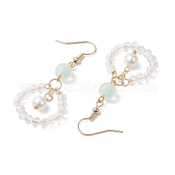 304 Stainless Steel with Acrylic Studs Dangle Earrings&nbsp;EJEW-JE05962-03