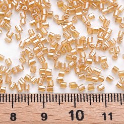 ガラス竹ビーズ  透明色光沢  砂茶色  2.5~3x2mm  穴：0.9mm  約15000個/ポンド&nbsp;SEED-S032-11A-102B
