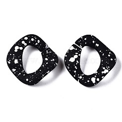 Spray Painted CCB Plastic Linking Rings&nbsp;CCB-Q091-019B