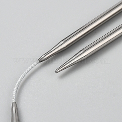 ステンレス製縫い針3本  人形編みやセーターに使用  ステンレス鋼色  235mm  ピン：5mm&nbsp;FIND-WH0400-26P-07