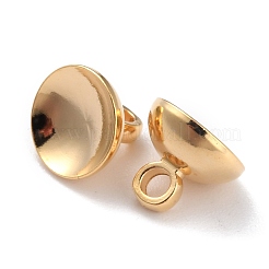 Rack Plating Brass Bead Cap Pendant Bails&nbsp;KK-O139-09B-G