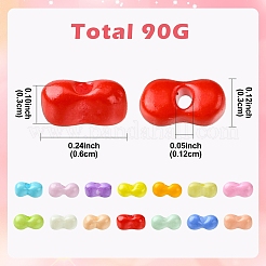 90G 5 Colors Opaque Baking Paint Glass Seed Beads&nbsp;SEED-YW0002-81