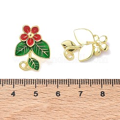 Brass Enamel Stud Earrings for Women&nbsp;EJEW-A167-25G-02