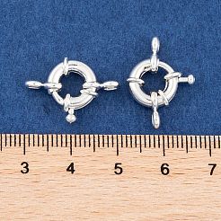 ラックメッキ真鍮製引き輪  カドミウムフリー＆鉛フリー  長持ちメッキ  リング  銀  20.5x13x4mm  穴：2.2mm&nbsp;KK-P269-20B-S