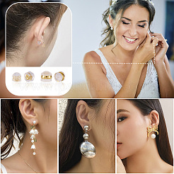 24Pcs 4 Styles Brass Ear Nuts&nbsp;FIND-TA0006-59
