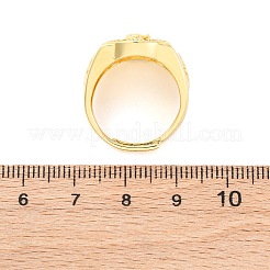 Brass Micro Pave Clear Cubic Zirconia Rings for Women&nbsp;RJEW-U047-30G