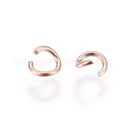 イオンプレーティング（IP）304ステンレス鋼オープン丸カン  ラウンド  ローズゴールド  22ゲージ  3.5x0.6mm  穴：2mm&nbsp;STAS-L216-07B-RG