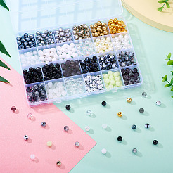 アクリルビーズとプラスチックビーズ  混合図形  ミッドナイトブルー  8x8mm  穴：2mm&nbsp;MACR-TA0002-16