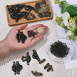 12Pcs Iron Wooden Box Lock Catch Clasps&nbsp;IFIN-CL0001-04