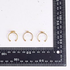 30Pcs 6 Style 201 Stainless Steel Cuff Pad Ring Settings&nbsp;FIND-SZ0002-73