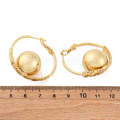 Round Brass Hoop Earrings&nbsp;EJEW-R025-05G