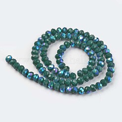Electroplate Opaque Solid Color Glass Beads Strands&nbsp;EGLA-A034-P4mm-L06