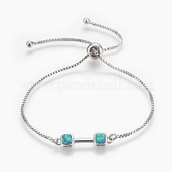 Sports Theme Adjustable Synthetic Opal Bolo Bracelets&nbsp;BJEW-F356-02-P