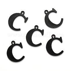 304 Stainless Steel Alphabet Charms&nbsp;STAS-H122-C-EB