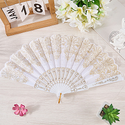 Plastic Folding Fan&nbsp;AJEW-WH20018-65E