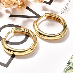 Rack Plating Ring Brass Hoop Earrings for Women&nbsp;EJEW-C125-14G