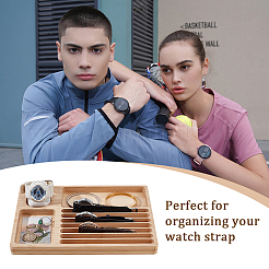 Silicone Watch Display Stands and Bamboo Watch Strap Organizer Tray&nbsp;ODIS-OC0001-85