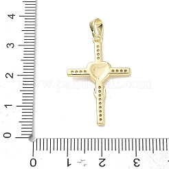 Brass Micro Pave Clear Cubic Zirconia Pendants&nbsp;CU-CBADD0C-05G-02