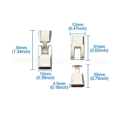 合金製スナップロッククラスプ留め金具  プラチナ  34mm&nbsp;PALLOY-TAC0009-24P