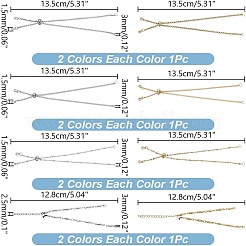 8Pcs 4 Styles 304 Stainless Steel Satellite Chain Bracelet Slider Making&nbsp;AJEW-AR0001-87